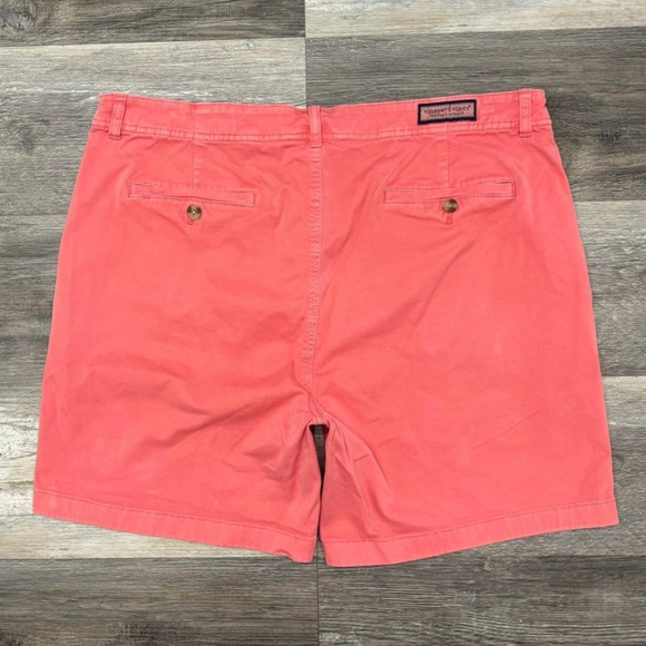 Vineyard Vines Pink Mens 38 6.5" Island‎ Shorts Chino Summer Cotton Flat Front - Picture 2 of 9